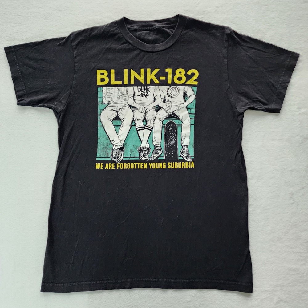 Blink 182 Band Graphic T Shirt Mens Medium Black Forgotten Young‎ Suburbia Punk